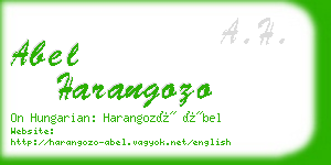 abel harangozo business card